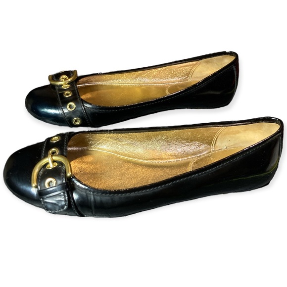 Coach Loiss Black Soft Patent Shoe 6.5 - Picture 1 of 8